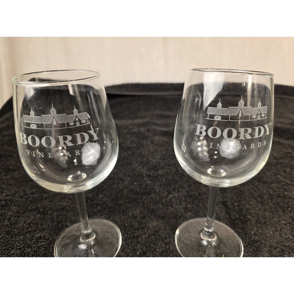Boordy Vinyards 11oz Wine Glasses Pair.